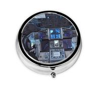 FFGhjk Cabin of The Future Printed Round Pill Box can be stored in Pocket or Handbag