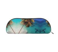 FFGhjk Caribbean Islands Printed portable pencil case, easy to carry around, perfect for office use