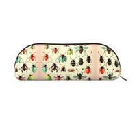 FFGhjk Cartoon small insects Printed portable pencil case, easy to carry around, perfect for office use
