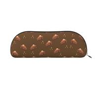 FFGhjk Chocolate Squares Cake Printed portable pencil case, easy to carry around, perfect for office use