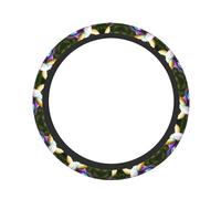 FFGhjk Colorful Cow's Head Printing Steering Wheel Cover 15 inches Elastic Stretch Steering Wheel Cover Surround Comfortable Grip