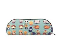 FFGhjk Cute little animals Printed portable pencil case, easy to carry around, perfect for office use