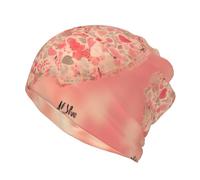FFGhjk Cute Little Butterfly Patterned Elastic Turban hat - Suitable for Yoga, Fitness, Cycling and Leisure Home, Red Heart Flowers, One Size