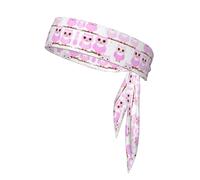 FFGhjk Cute owl Printed Sports Headband, Non-Slip, Moisture Wicking, Suitable for Tennis, Ninja, Karate, Running, Yoga