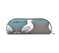 FFGhjk Cute seagull Printed portable pencil case, easy to carry around, perfect for office use