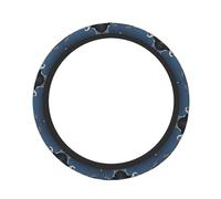 FFGhjk Eagle Under The Stars Printing Steering Wheel Cover 15 inches Elastic Stretch Steering Wheel Cover Surround Comfortable Grip