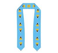 FFGhjk Flag of Saint Lucia Patterned ribbon cape for graduation photos or graduation ceremonies.
