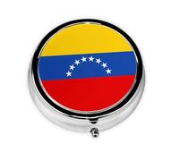 FFGhjk Flag of Venezuela Printed Round Pill Box can be stored in Pocket or Handbag