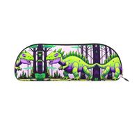 FFGhjk Green dinosaur Printed portable pencil case, easy to carry around, perfect for office use