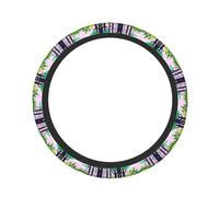 FFGhjk Green Dinosaur Printing Steering Wheel Cover 15 inches Elastic Stretch Steering Wheel Cover Surround Comfortable Grip