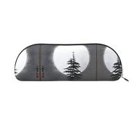 FFGhjk Moon Pine Tree Printed portable pencil case, easy to carry around, perfect for office use