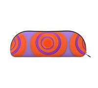 FFGhjk Orange circle centre Printed portable pencil case, easy to carry around, perfect for office use