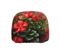 FFGhjk Red Geraniums Printed Car Headrest Covers Single Pack - Anti-Stain and Dust Cover for Car/Truck/Vancouver Interiors