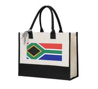 FFGhjk South Africa flag Printed Canvas Gift Bag - Fashionable Beach Tote Bag for Wedding Guest Gifts, Shopping, Beach Vacation