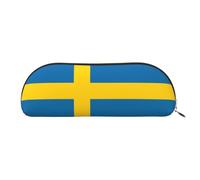 FFGhjk Swedish flag Printed portable pencil case, easy to carry around, perfect for office use