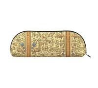 FFGhjk Treasure Maze Printed portable pencil case, easy to carry around, perfect for office use