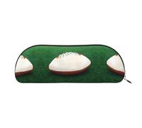 FFGhjk White Rugby Ball Printed portable pencil case, easy to carry around, perfect for office use