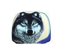 FFGhjk Wolf Under Moon Printed Car Headrest Covers Single Pack - Anti-Stain and Dust Cover for Car/Truck/Vancouver Interiors