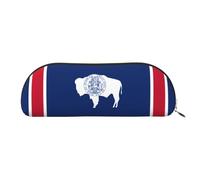 FFGhjk Wyoming State Flag Printed portable pencil case, easy to carry around, perfect for office use