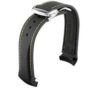 FFHAO 20mm 22mm Curved End Rubber Watch Band for Omega Seamaster Watch Straps with Folding Buckle Luxury Bracelets Silicone Watchbands (Color : 9, Size : 22mm)