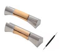 FFHAO 20mm Solid Curved Steel Head Grain End Link Just For Rolex Watchband Rubber Leather Band Strap Seamless Connection (Color : Silver-rose gold, Size : 20mm)