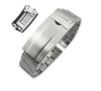 FFHAO 316L Stainless Steel Watchband 20mm For Rolex Submariner Daytona Date Just Sliding Lock Silver Solid Watch Strap (Color : Sub matte, Size : 20mm)