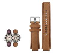 FFHAO Canvas watchband men suitable for timex tide compass T2N720 T2N721 T2N739 Nylon Watch Band 24x16mm (Color : Light brown Silver, Size : 24-16mm)
