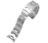 FFHAO For Casio MDV106-1A MDV-107 MTP-VD01 MDV-106D Strap Stainless Steel Wristband Metal Bracelet 20mm 22mm Replacement Watchband (Color : Silver Three, Size : 20mm)