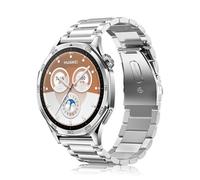 FFHAO For Huawei Watch GT5 46mm Metal Strap Business Bracelet 22mm For Huawei Watch GT 46mm/GT2e/GT3 46mm Stainless Steel Watchbands(Sliver 3)