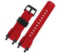 FFHAO For MTG-B1000 G1000 MTGB1000 Fashion Durable Silicone watchband Concave port Sports Rubber Watch Strap Belt (Color : Red black)