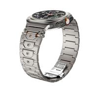 FFHAO For Samsung Galaxy Watch Ultra Strap 47mm Accessories sport Bracelet For Galaxy Watch 7 Ultra Titan Stainless Steel Metal Steel watchbands WatchBands(Hexagon titanium)