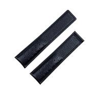 FFHAO For TAG For HEUER Strap MONACO CARRERA Wrist Band Frosted Calfskin Quality Leather Watchband Bracelet 22mm Watch Band (Color : Svart, Size : 22mm with Logo)