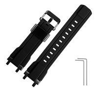 FFHAO Rubber Watchband For Gshock MTG-G1000 MTG-B1000/D/BD Watch Strap Original Metal Interface Men Modified Band (Color : Black black ring, Size : 26mm)