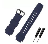 FFHAO Rubber Wrist Strap For Casio PROTREK PRG-260/270/550/250 PRW-3500/2500/5100 Replacement Black Bracelet 18mm Silicone WatchBands (Color : Dark Blue-black, Size : 18mm)