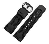 FFHAO Silicone Watch band 28mm Watchbands for Seven on Friday Strap Silicone Rubber Watch Accessories Waterproof Wrist band Bracelet Belt (Color : Black-Black Buckle, Size : 28mm)