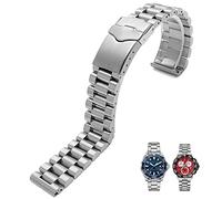 FFHAO Stainless steel male strap for TAG heuer F1 watchband 20mm 22mm silver bracelet with folding buckle (Color : Silver, Size : 20mm)