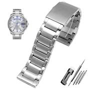 FFHAO Stainless steel watchband 22mm 24mm 26mm 28mm men solid metal bracelet for diesel DZ7333 DZ4344 watches band (Color : Silvery, Size : 26mm)