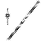 FFHAO Stainless steel watchband 6mm 8mm 10mm silver golden bracelet Replacement strap for size dial lady fashion watch Bracelet (Color : Silver, Size : 8mm)