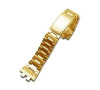 FFHAO Watch accessories for Casio G-SHOCK-GMW-B5000 solid stainless steel strap small square bracelet chain (Color : Gold, Size : B5000)