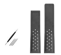 FFHAO Watchband 22mm Genuine leather bracelet watch strap For TAG HEUER MONACO Series mens wristwatches band fold buckle Nubuck watchbands (Color : Grey no buckle, Size : 22mm)