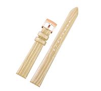 FFHAO Women Genuine Leather watch strap For Armani AR1681 1683 1882 1926 1726 Thin Soft Wristband Watchbands (Color : Champagne Gold RB, Size : 14mm)
