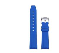 FFHDJL Curved End 21mm Nature Fluorine Rubber Watchband Replace For Rolex Strap New Green Submariner Explorer 2 Role Watch Band Belt