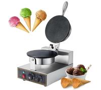 FfiMe Commercial Electric Ice Cream Cone Making Machine, 1200W Waffle Cone Making Machine Stainless Steel, Professional Ice Cream Cone Waffle Maker, Restaurant Non-stick Cone Mold