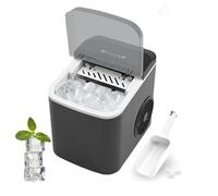FfiMe Ice Maker, 10 Kg/24 Hours, 9 Pieces Ready In 8 Minutes, One-touch Cleaning, Led Display, Self-cleaning Ice Maker with Basket and Scoop
