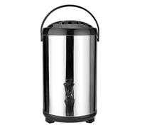 FfiMe Stainless Steel Insulated Beverage Dispenser, 10L Insulated Thermal Hot and Cold Beverage Dispenser with Spigot for Hot Tea, for Hot Tea & Coffee, Cold Milk, Water, Juice