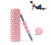 FFitness 3 In 1 Massage Roller Kit With Trigger Point Ball, Pink, 45 Cm