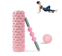 FFitness 3 In 1 Massage Roller Kit With Trigger Point Ball, Pink, 45 Cm