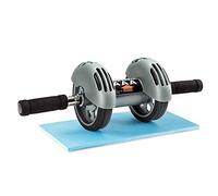 FFitness AB Roller with Spring Back Double Wheel for Abs, Grey, One Size