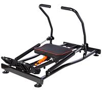 FFitness FLMD412N Hydraulic Cardio Total Body Trainer Crunch Professional Home Gym Rowing Machine - Black, One Size