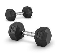 FFitness Hex Dumbbells Fixed Weight Set 5 10 15 Kg Rubber